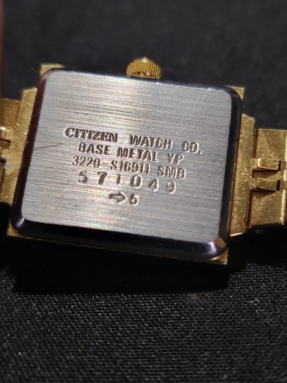 Citizen Quartz Gold-Tone Ladies Rectangle Watch 3220-S16911 Serial 571049
